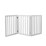 Wooden Pet Gate Dog Fence Retractable White 2000x 3MM-1853958486770192384