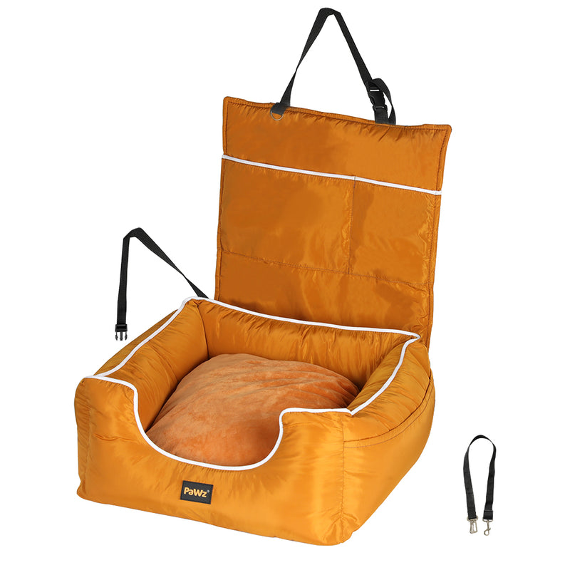 PaWz Pet Car Seat Travel Safety Carrier Orange-1843791349799849984