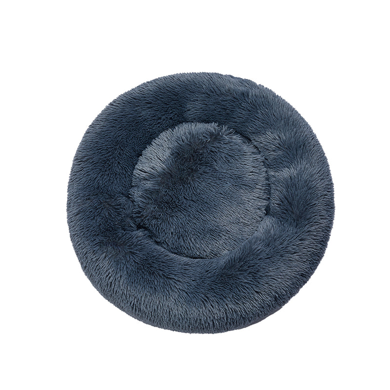 PaWz Pet Bed Cat Dog Donut Nest Calming XXXL Dark Grey XXX-Large-1853958445364023296