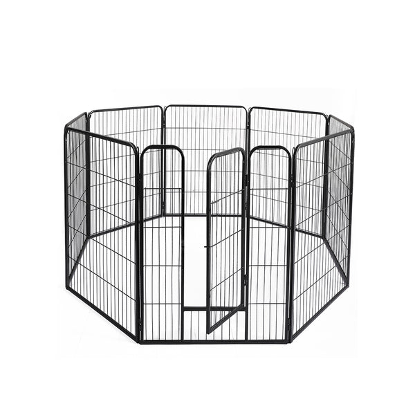 PaWz 8 Panel 40'' Pet Playpen - Black