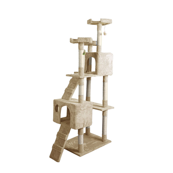 PaWz 184cm Cat Trees Scratching Post Beige-1831593107041423361