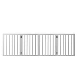 Wooden Pet Gate Dog Fence Retractable White 600x 3MM-1831593091421835265