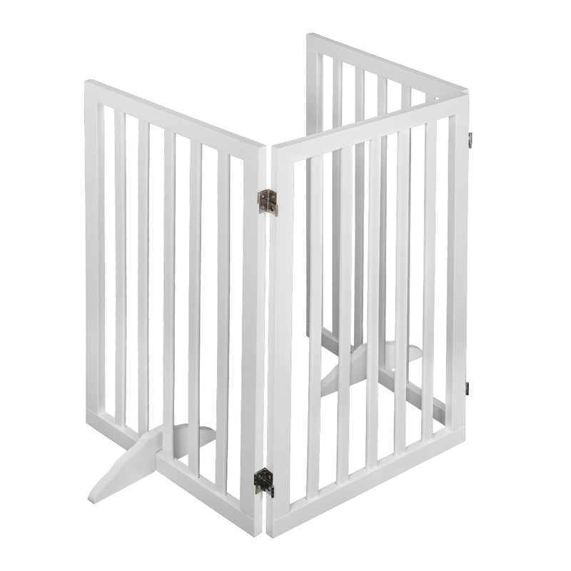 PaWz Wooden Pet Gate Dog Fence Safety White 400x 3MM-1853958486912798721