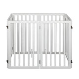 PaWz Wooden Pet Gate Dog Fence Safety White 10 Pack-1831592590227673089