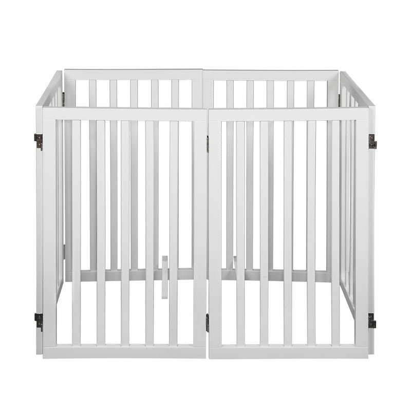 PaWz Wooden Pet Gate Dog Fence Safety White 10 Pack-1831592590227673089