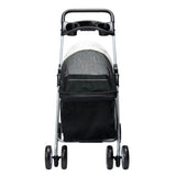 PaWz Large Pet Stroller Dog Cat Carrier Black-1831592734331375617