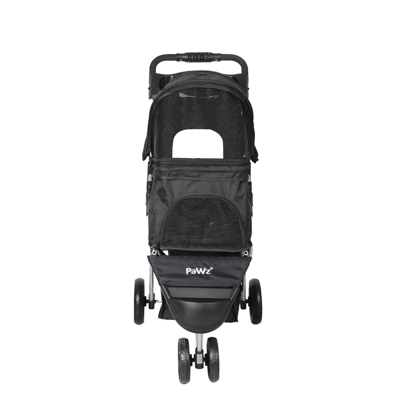 PaWz Large Pet Stroller Dog Cat Carrier Black-1831593098602483713