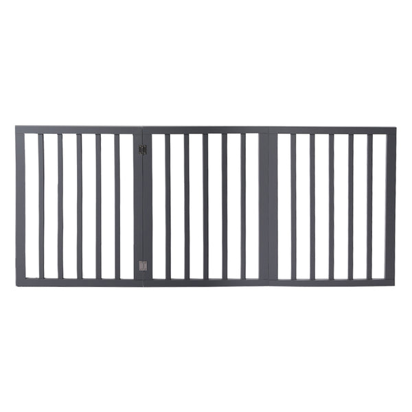 Wooden Pet Gate Dog Fence Retractable Grey 2000x 3MM-1853958486635974657