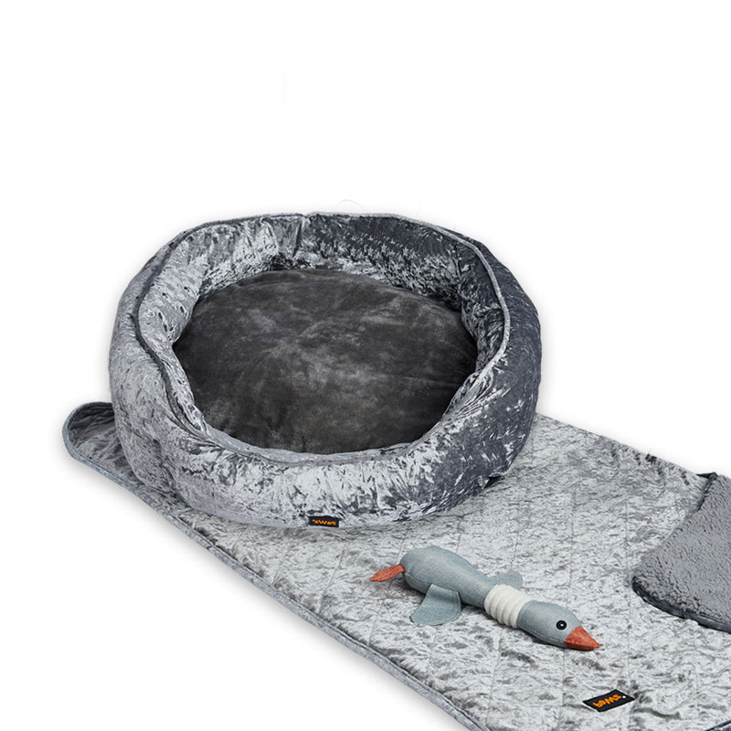 PaWz Pet Bed Set Dog Cat Quilted Blanket Large grey-1831593100162764801