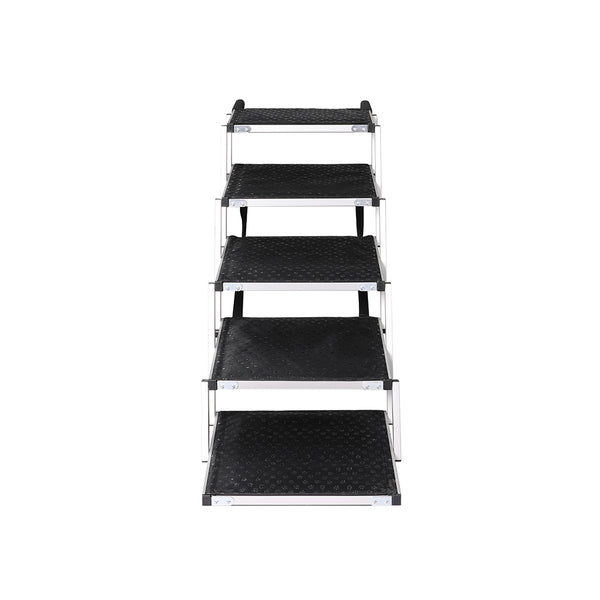 PaWz 5 Steps Dog Ramp Adjustable Height Black-1843791342648561665