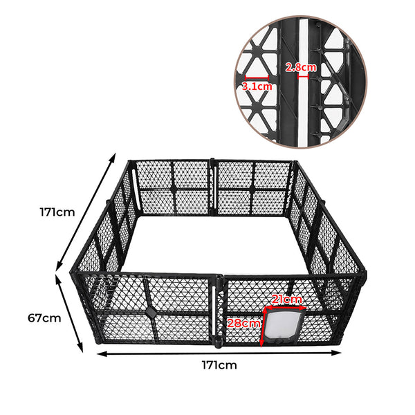 PaWz Pet Playpen Folding Dog Plastic L Large-1843791337682505730