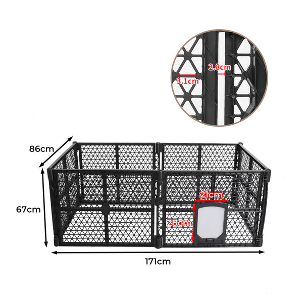 PaWz Pet Playpen Folding Dog Plastic M Medium-1843791337825112066