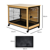 PaWz Wooden Wire Dog Kennel Side End M Medium-1831592587643981826