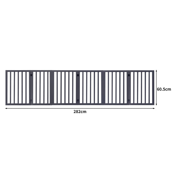 PaWz Wooden Pet Gate Dog Fence Safety Grey 100 Pack-1853958487206400002