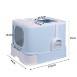 PaWz Cat Litter Box Fully Enclosed Kitty Blue-1853958481586032642