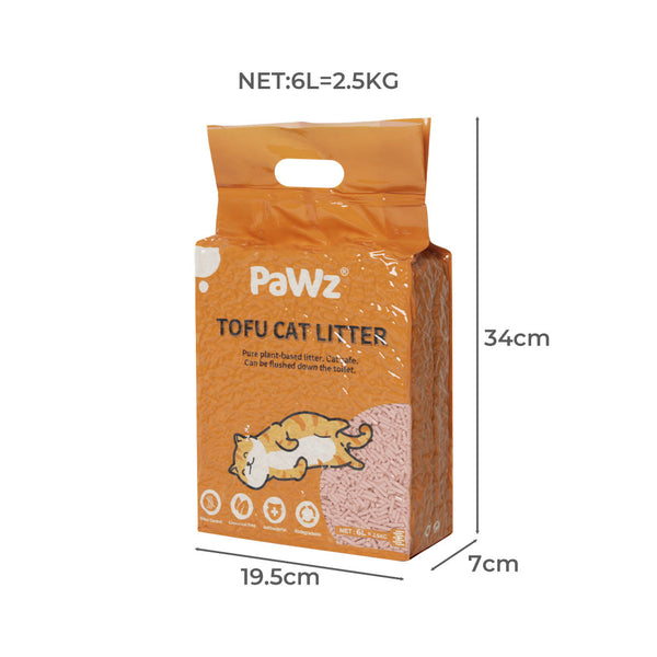 PaWz 2.5kg Tofu Cat Litter Clumping Peach-1853958499399241730