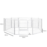 PaWz 8 Panel 24'' Pet Playpen - White