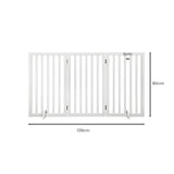 PaWz Wooden Pet Gate Dog Fence Safety White 400x 3MM-1853958486912798722