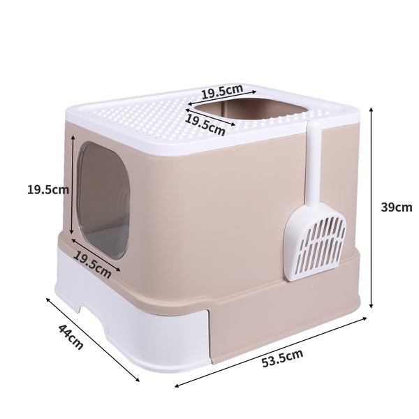 PaWz Cat Litter Box Fully Enclosed Kitty Coffee-1853958481732833282