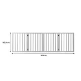 Wooden Pet Gate Dog Fence Retractable White 600x 3MM-1831593091421835266