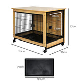 PaWz Wooden Wire Dog Kennel Side End XXL XX-Large-1853958496240930818