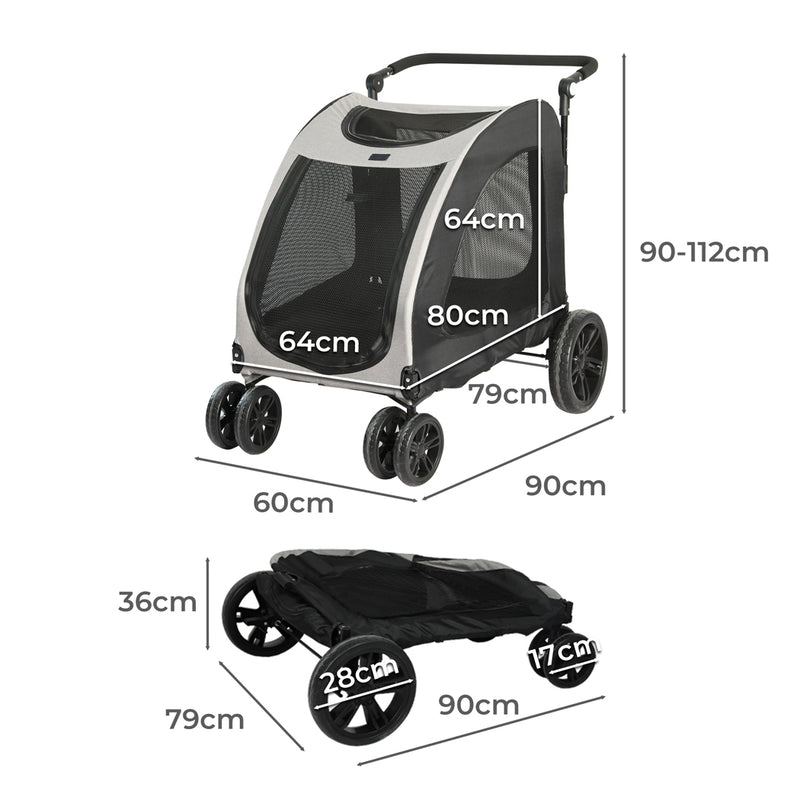 PaWz Pet Dog Stroller Pram Carrier Cat-1843791302819450882