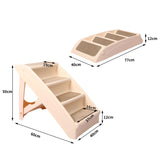 PaWz Pet Ramp Indoor Dog Steps Stair Brown-1831593097331609602