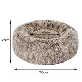 PaWz Pet Bed Cat Dog Donut Nest Calming M Brown Medium-1853958484173918210