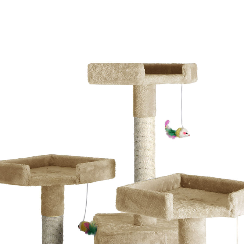 PaWz 184cm Cat Trees Scratching Post Beige-1831593107041423363