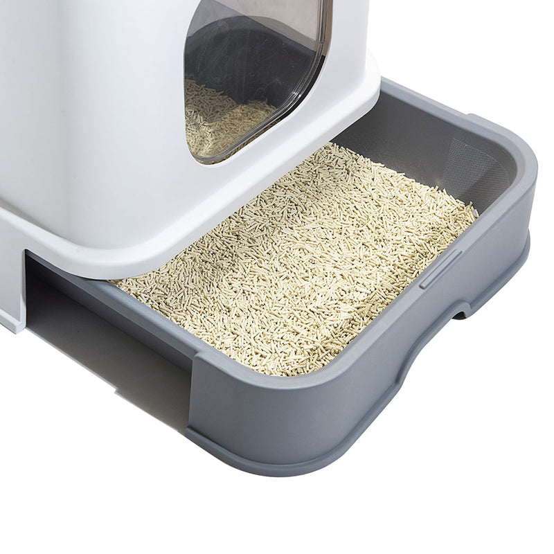 PaWz Cat Litter Box Fully Enclosed Kitty Grey-1853958481875439620