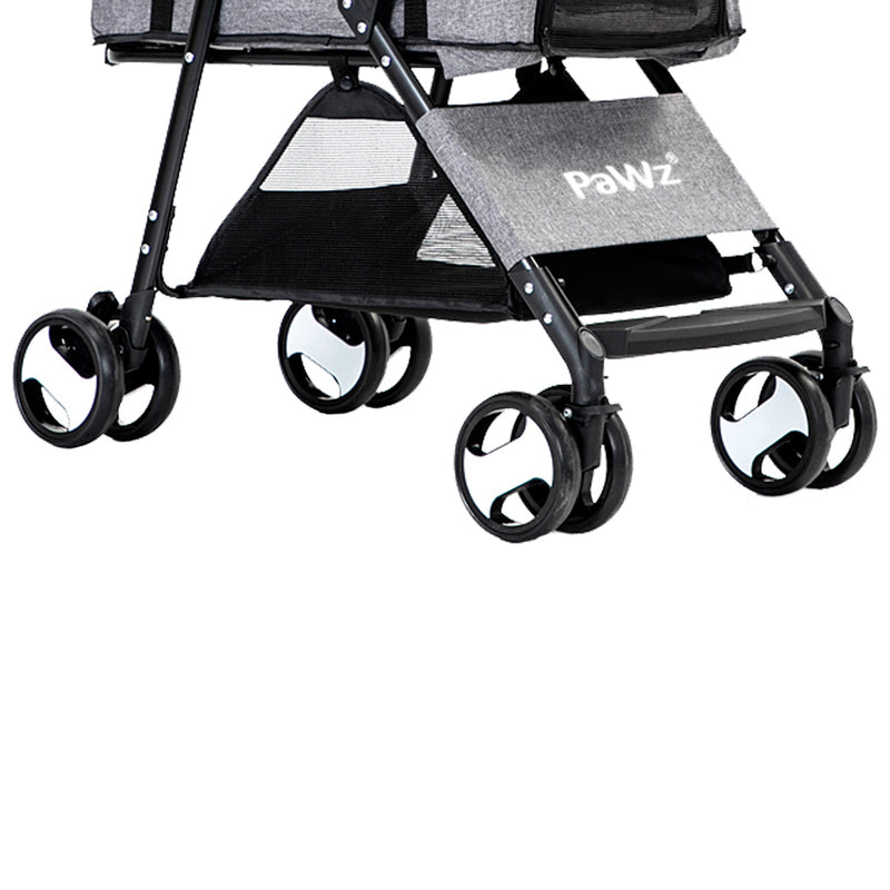 PaWz Large Pet Stroller Dog Cat Travel Grey-1853958518244249604