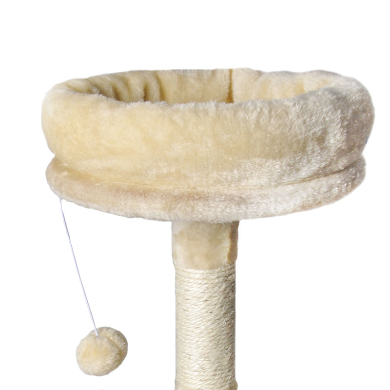 PaWz Cat Tree Toy Scratching Post Scratcher Beige-1853958445930254340