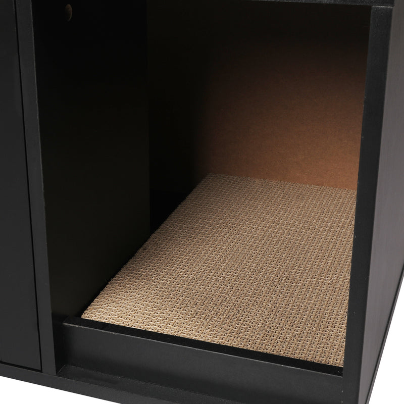 PaWz Enclosed Cat Litter Cabinet Box Black-1853958492377976836