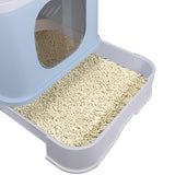 PaWz Cat Litter Box Fully Enclosed Kitty Blue-1853958481586032644