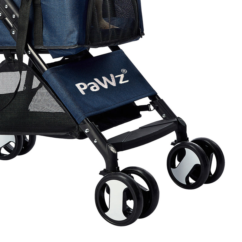 PaWz Large Pet Stroller Dog Cat Carrier Blue-1831592627137548292