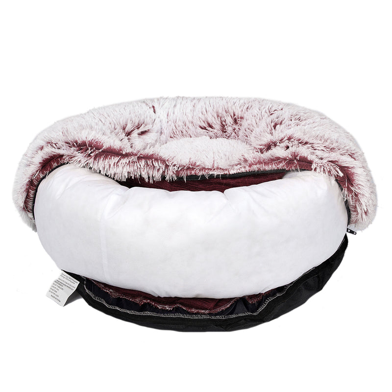 PaWz Pet Bed Cat Dog Donut Nest Calming XXL Pink XX-Large-1853958485650313221