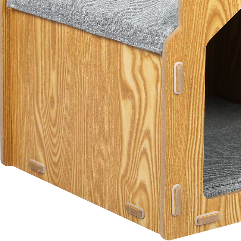 PaWz Wooden Pet House Cat Kennel Elevated-1831593088406130693