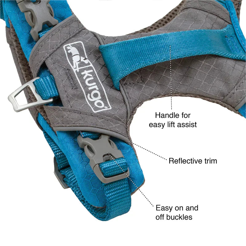 Kurgo Journey Air Dog Harness - Black/Grey, L