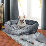 PaWz Pet Bed Set Dog Cat Quilted Blanket Large grey-1831593100162764806