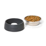 Snooza Concrete & Stainless Steel Bowl - Charcoal