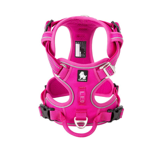 True Love No Pull Explosion Proof Dog Harness - Pink, XS