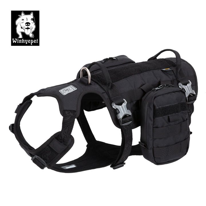 Whinhyepet Military Harness - Black, M