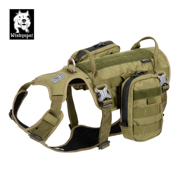 Whinhyepet Military Harness - Army Green, L